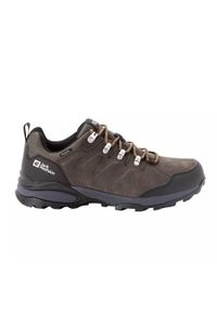 Buty trekkingowe Jack Wolfskin Refugio Texapore Low. Zapięcie: sznurówki. Kolor: brązowy, zielony, wielokolorowy, szary. Materiał: guma, tkanina, skóra. Szerokość cholewki: normalna. Sport: turystyka piesza