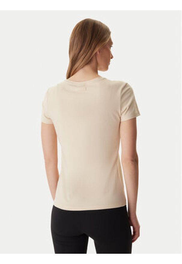 EA7 Emporio Armani T-Shirt 7W000993 AF18401 Beżowy Regular Fit. Kolor: beżowy. Materiał: bawełna