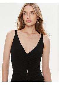 Elisabetta Franchi Sukienka wieczorowa AB-590-42E2-V760 Czarny Slim Fit. Kolor: czarny. Materiał: syntetyk. Styl: wizytowy