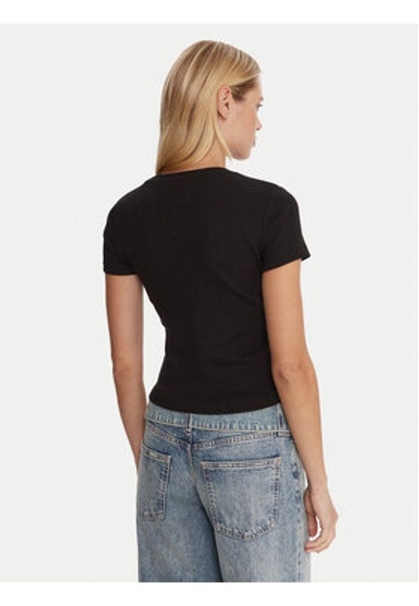 Hugo - HUGO T-Shirt Dannecy 50549392 Czarny Regular Fit. Kolor: czarny. Materiał: bawełna