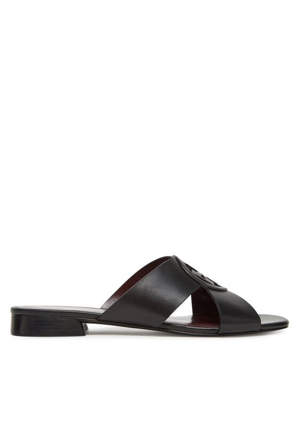 Tory Burch Klapki Miller 162574 Czarny. Kolor: czarny. Materiał: skóra