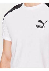 Puma T-Shirt T7 Iconic 538204 Biały Slim Fit. Kolor: biały. Materiał: bawełna