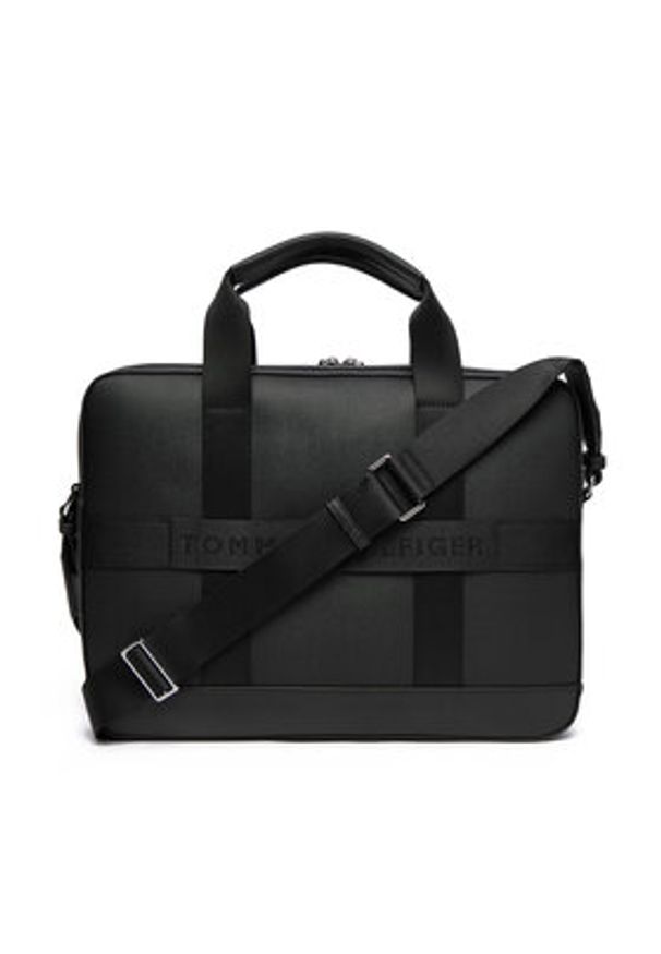 TOMMY HILFIGER - Tommy Hilfiger Torba na laptopa Th Modern Computer Bag AM0AM13637 Czarny. Kolor: czarny. Materiał: skóra