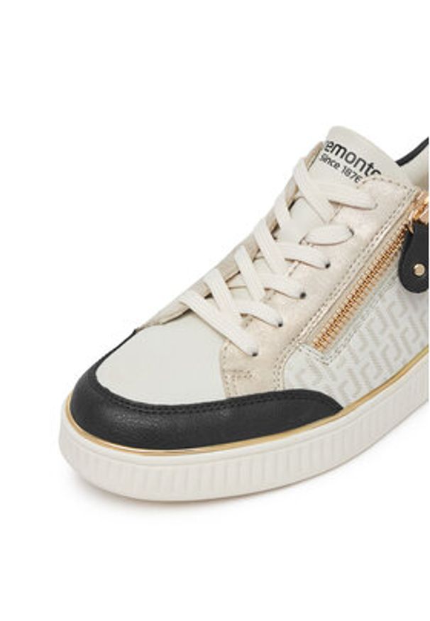 Remonte Sneakersy D2E04-80 Beżowy. Kolor: beżowy. Materiał: syntetyk, materiał