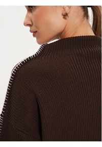 Max Mara Leisure Sweter Fanfara 2426366178600 Brązowy Regular Fit. Kolor: brązowy. Materiał: wełna #4