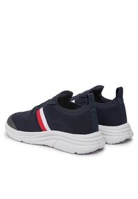 TOMMY HILFIGER - Tommy Hilfiger Sneakersy Modern Runner Knit Stripes Ess FM0FM04798 Granatowy. Kolor: niebieski. Materiał: materiał #6