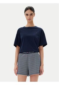 TOMMY HILFIGER - Tommy Hilfiger Piżama UW0UW05760 Granatowy Regular Fit. Kolor: niebieski. Materiał: bawełna