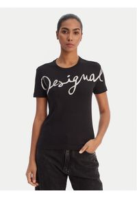 Desigual T-Shirt 26SWTK07 Czarny Regular Fit. Kolor: czarny. Materiał: bawełna #1