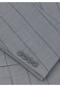 Pako Lorente - PAKO LORENTE – Szara marynarka garniturowa w kratę Windowpane. Kolor: szary. Materiał: poliester, elastan, wiskoza #5