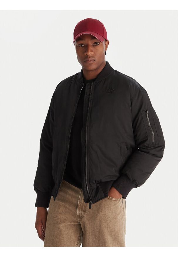Kappa Kurtka bomber Opilio 311M7EW Czarny Regular Fit. Kolor: czarny. Materiał: syntetyk