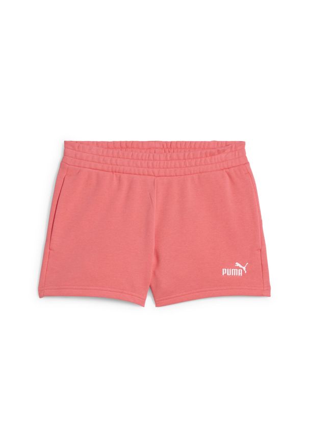 Puma - Damskie szorty z małym logo No. 1 ESS 4'' PUMA Peach Frost Red. Kolor: czerwony. Sport: fitness