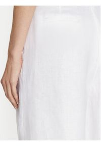 ViCOLO Szorty materiałowe TB0788 Biały Relaxed Fit. Kolor: biały. Materiał: len