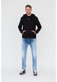 Tommy Jeans - TOMMY JEANS Czarna męska bluza z kapturem, Rozmiar S. Typ kołnierza: kaptur. Kolor: czarny #4