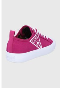 Guess Tenisówki damskie kolor różowy. Nosek buta: okrągły. Zapięcie: sznurówki. Kolor: różowy. Materiał: guma #3