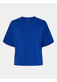 Pieces T-Shirt Chilli Summer 17118870 Niebieski Loose Fit. Kolor: niebieski. Materiał: syntetyk, bawełna