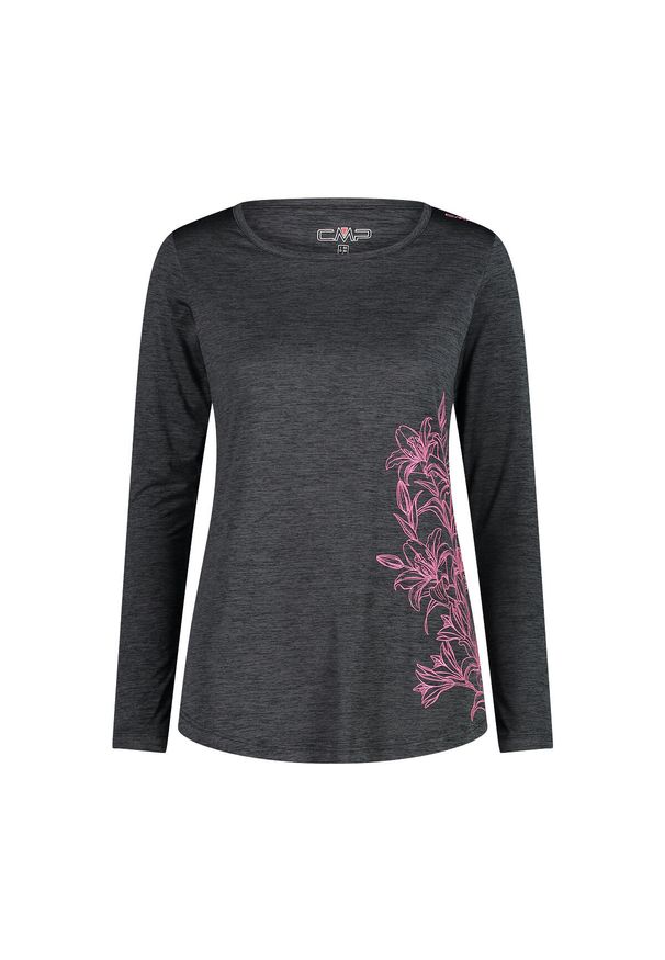 Damska koszulka z długim rękawem CMP. Kolor: czarny. Długość rękawa: długi rękaw. Długość: długie