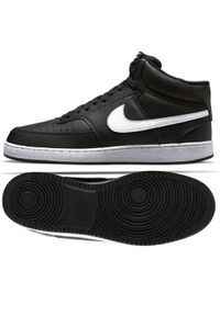 Buty do chodzenia męskie Nike Court Vision Mid Next Nature. Wysokość cholewki: za kostkę. Zapięcie: rzepy. Kolor: czarny. Materiał: guma, materiał, syntetyk. Szerokość cholewki: normalna. Model: Nike Court. Sport: turystyka piesza