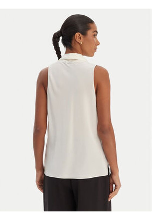 BOSS Bluzka Bolaru 50553717 Beżowy Regular Fit. Kolor: beżowy. Materiał: jedwab