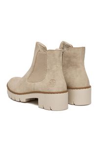 Rieker Botki X5772-60 Beżowy. Kolor: beżowy. Materiał: materiał #2