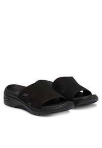 skechers - Skechers Klapki GO WALK Arch Fit 2.0 140865/BBK Czarny. Kolor: czarny. Materiał: materiał #2