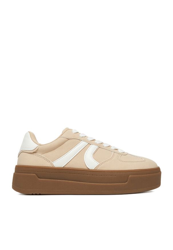DeeZee Sneakersy AM2518 Beżowy. Kolor: beżowy. Materiał: skóra