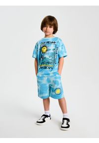 Sinsay - Szorty tie dye SmileyWorld® - niebieski. Kolor: niebieski