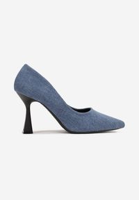 Born2be - Niebieskie Szpilki ze Szpiczastym Noskiem Onelli. Nosek buta: szpiczasty. Kolor: niebieski. Obcas: na szpilce. Styl: elegancki #4