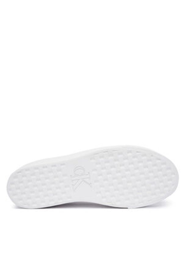 Calvin Klein Sneakersy Vulc Flatf Laceup HW0HW03086 Biały. Kolor: biały. Materiał: materiał