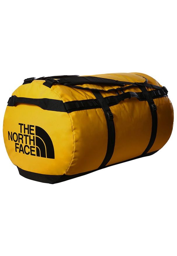 Torba The North Face Base Camp Duffel XXL 0A52SD4WP1 - żółta. Kolor: żółty. Materiał: nylon. Wzór: paski. Sport: fitness