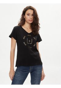 Liu Jo T-Shirt TA4137 J6040 Czarny Regular Fit. Kolor: czarny. Materiał: bawełna