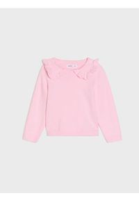 Sinsay - Sweter z ozdobną falbanką - różowy. Kolor: różowy #1