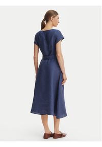 Weekend Max Mara Sukienka letnia Esordio 2615221052 Granatowy Regular Fit. Kolor: niebieski. Materiał: len. Sezon: lato #5