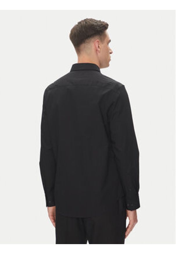 Calvin Klein Koszula LV04LB148G Czarny Slim Fit. Kolor: czarny. Materiał: bawełna