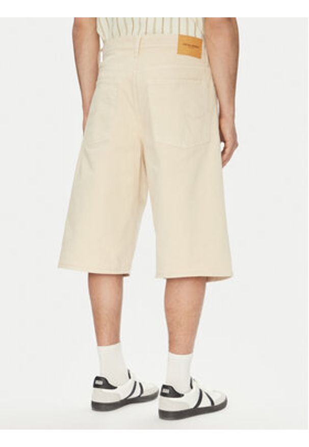 Jack & Jones - Jack&Jones Szorty jeansowe Owen 12277167 Beżowy Baggy Fit. Kolor: beżowy. Materiał: bawełna