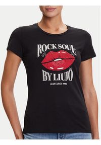 Liu Jo T-Shirt UF5265 JS923 Czarny Regular Fit. Kolor: czarny. Materiał: bawełna #4