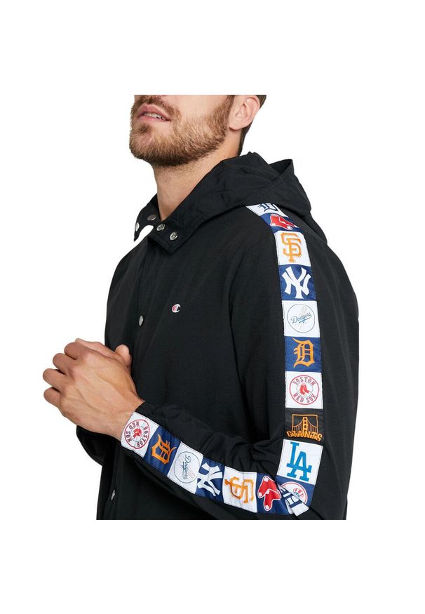 Kurtka turystyczna męska Champion Authentic Collection. Kolor: czarny. Materiał: poliester. Sport: turystyka piesza