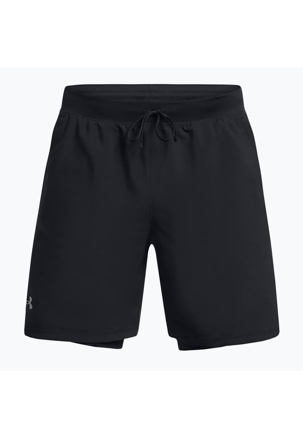 Spodenki do biegania męskie Under Armour Launch 7" 2IN1. Kolor: czarny. Sport: bieganie