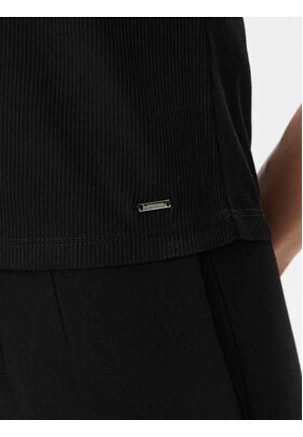 Morgan Bluzka 261-DAPHNE Czarny Regular Fit. Kolor: czarny. Materiał: wiskoza