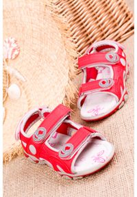 Casu - Czerwone sandały na rzepy casu cs9002. Zapięcie: rzepy. Kolor: czerwony