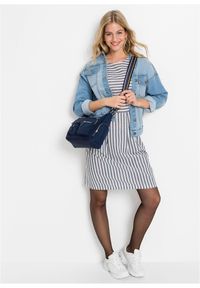 bonprix - Torebka na ramię z torebką zewnętrzną. Kolor: niebieski. Styl: klasyczny. Rodzaj torebki: na ramię #1