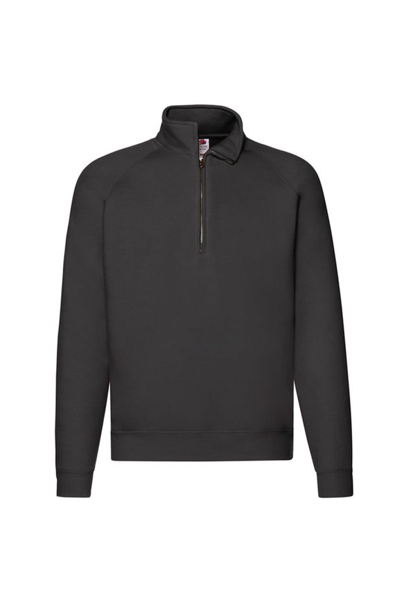 FRUIT OF THE LOOM - Bluza Męska Premium Z Zamkiem Błyskawicznym. Kolor: czarny