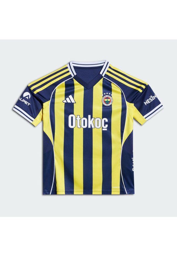 Adidas - Koszulka podstawowa dla dzieci Fenerbahçe 2025/2026. Kolor: niebieski, wielokolorowy, żółty. Sport: piłka nożna