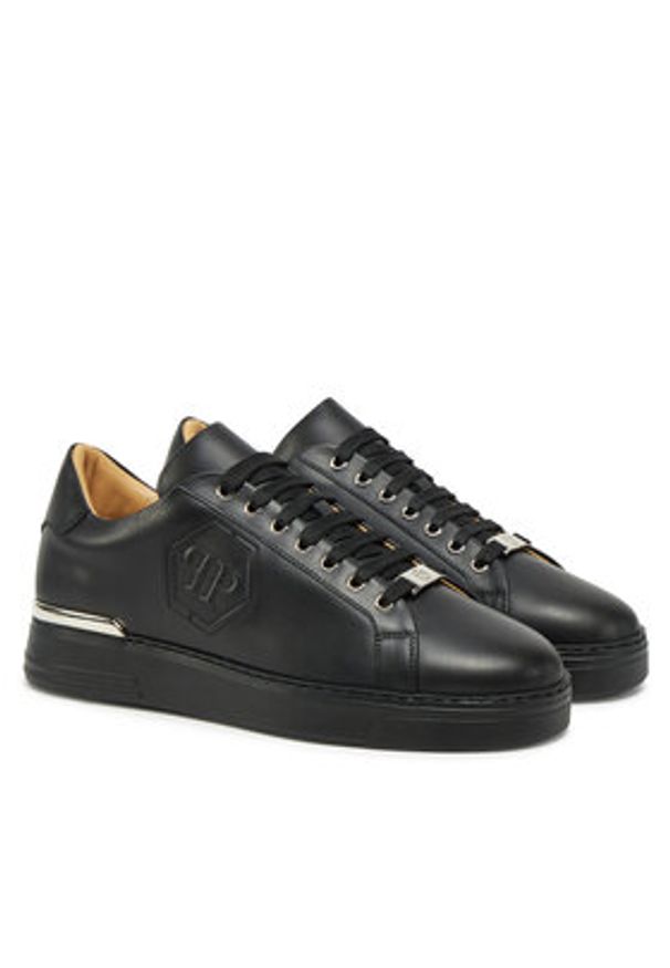 Philipp Plein - PHILIPP PLEIN Sneakersy SAES USC0692 PLE075 Czarny. Kolor: czarny. Materiał: skóra