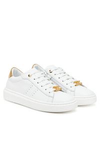 Elisabetta Franchi Sneakersy F4-A9E-0034 S Biały. Kolor: biały. Materiał: skóra #4