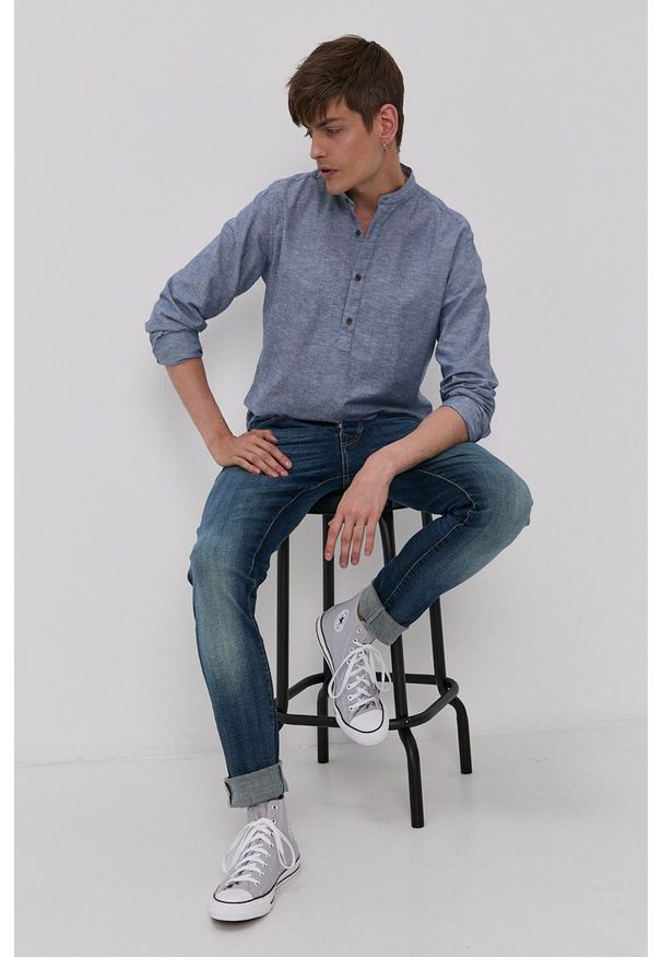 Jack & Jones Jeansy męskie. Kolor: niebieski