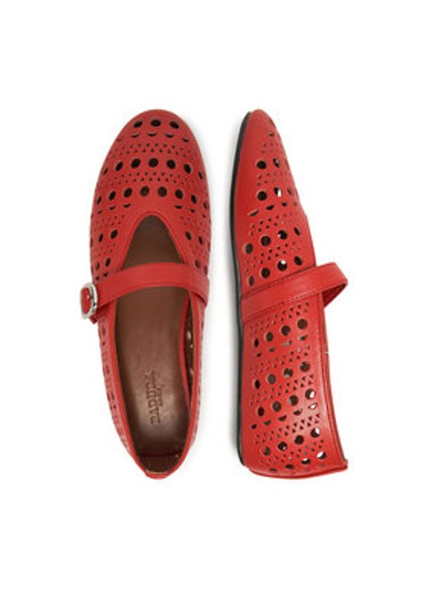 Badura Baleriny ELAN-SLT24067P-55 Czerwony. Kolor: czerwony. Materiał: skóra