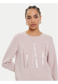 GAP - Gap Bluza 540907-06 Różowy Relaxed Fit. Kolor: różowy. Materiał: bawełna, syntetyk