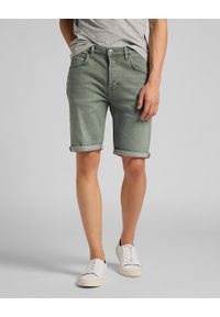 Lee - SZORTY MĘSKIE LEE 5 POCEKT SHORT FADED KHAKI L73ENSUU. Kolor: brązowy