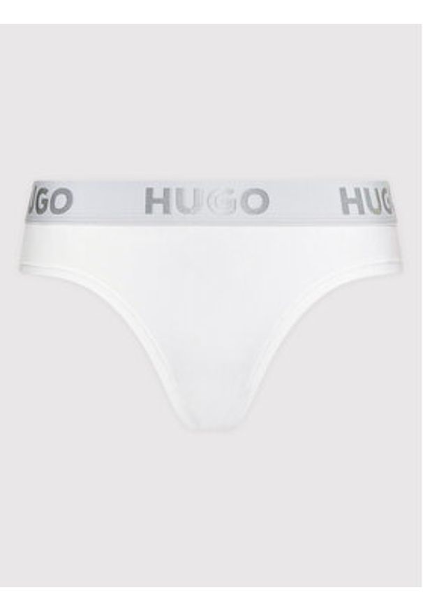 Hugo Figi klasyczne Brief Sporty Logo 50469643 Biały. Kolor: biały. Materiał: bawełna