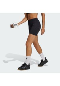 Adidas - Legginsy z dzianiny o długości 4 cali Workout Essentials. Kolor: czarny. Materiał: dzianina. Technologia: ClimaCool (Adidas)